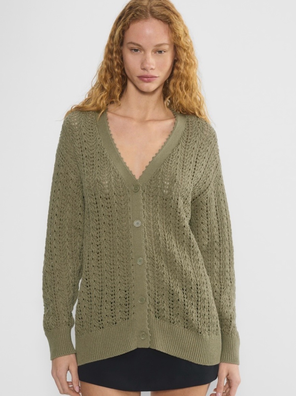 Wilfred $138 reverance cardigan 100% cotton fits big